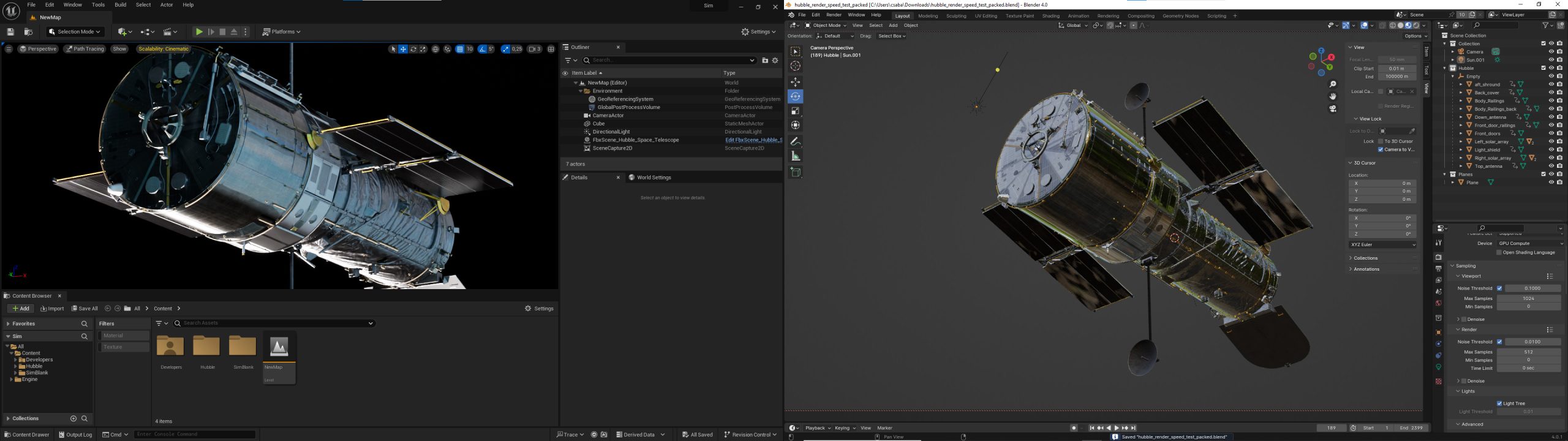 unreal blender scaled